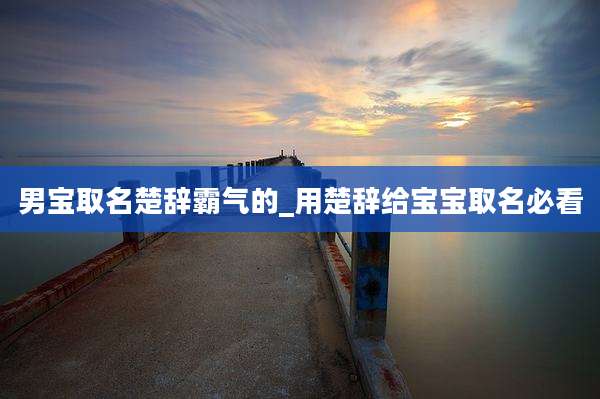 男宝取名楚辞霸气的_用楚辞给宝宝取名必看