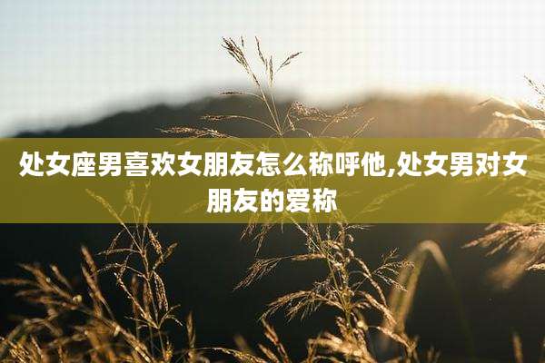 处女座男喜欢女朋友怎么称呼他,处女男对女朋友的爱称