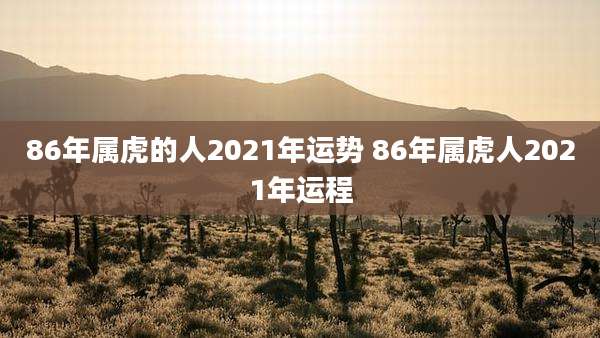 86年属虎的人2021年运势 86年属虎人2021年运程