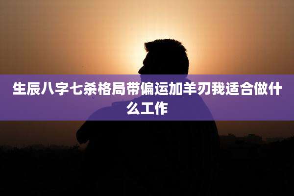 生辰八字七杀格局带偏运加羊刃我适合做什么工作