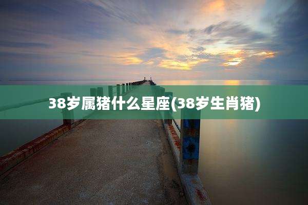 38岁属猪什么星座(38岁生肖猪)