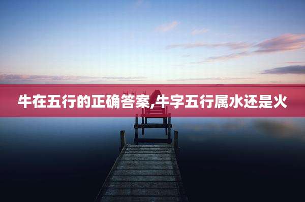 牛在五行的正确答案,牛字五行属水还是火