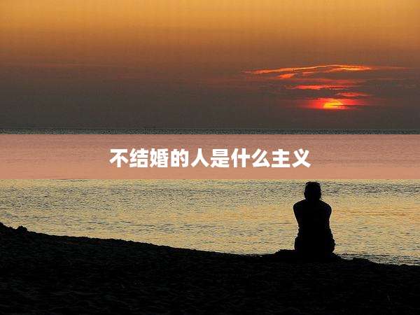 不结婚的人是什么主义