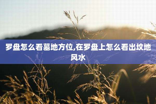 罗盘怎么看墓地方位,在罗盘上怎么看出坟地风水