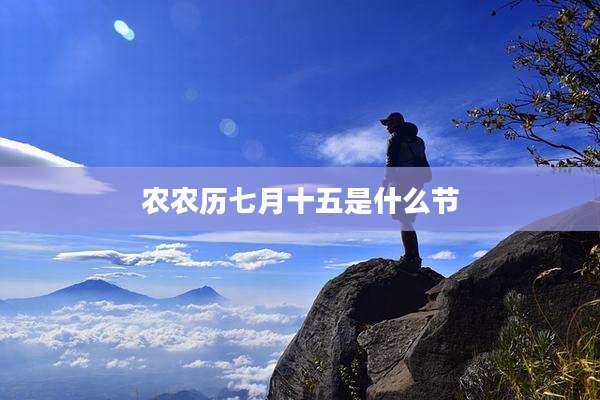 农农历七月十五是什么节