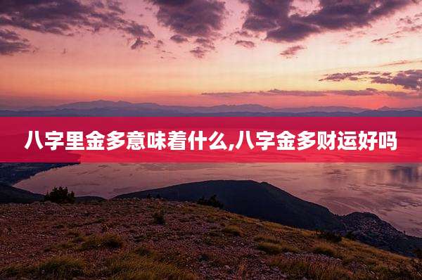 八字里金多意味着什么,八字金多财运好吗