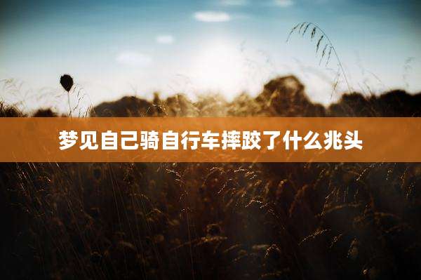 梦见自己骑自行车摔跤了什么兆头
