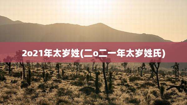 2o21年太岁姓(二o二一年太岁姓氏)
