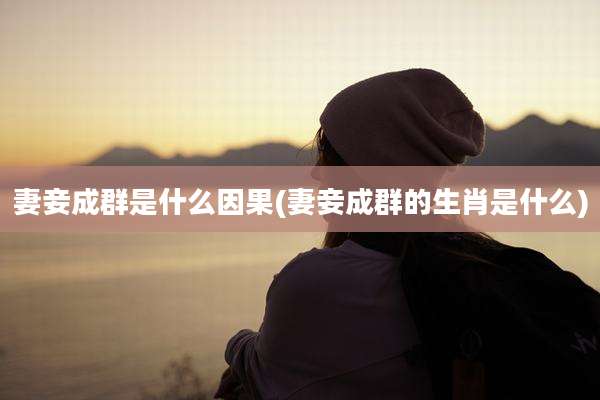 妻妾成群是什么因果(妻妾成群的生肖是什么)