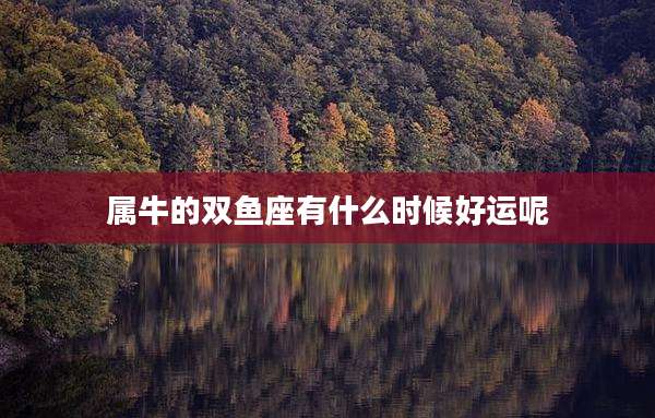 属牛的双鱼座有什么时候好运呢