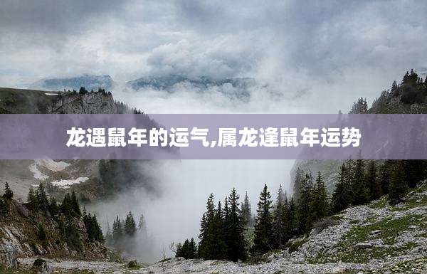 龙遇鼠年的运气,属龙逢鼠年运势