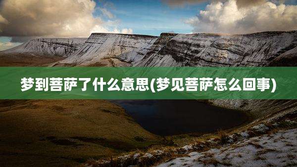 梦到菩萨了什么意思(梦见菩萨怎么回事)