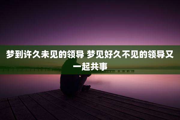 梦到许久未见的领导 梦见好久不见的领导又一起共事