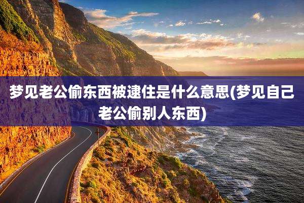 梦见老公偷东西被逮住是什么意思(梦见自己老公偷别人东西)