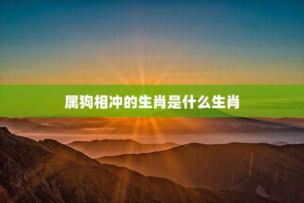 属狗相冲的生肖是什么生肖