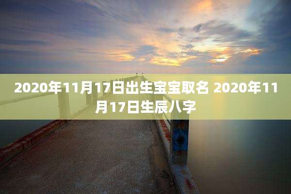 2020年11月17日出生宝宝取名 2020年11月17日生辰八字