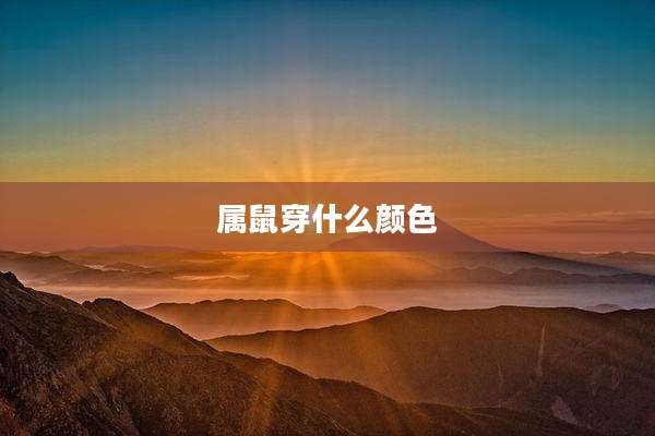 属鼠穿什么颜色