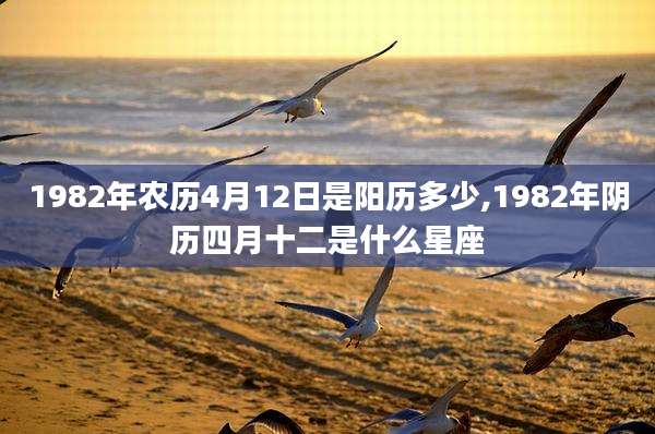 1982年农历4月12日是阳历多少,1982年阴历四月十二是什么星座