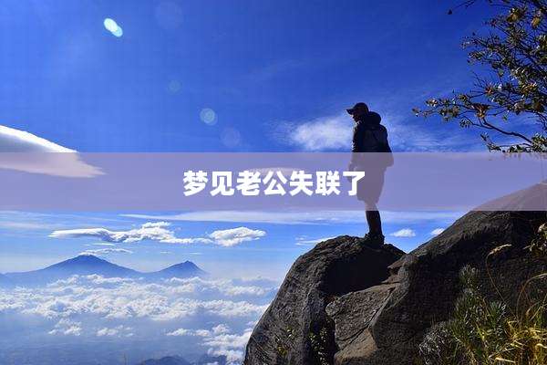 梦见老公失联了