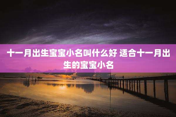 十一月出生宝宝小名叫什么好 适合十一月出生的宝宝小名