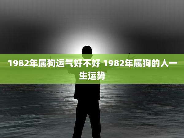 1982年属狗运气好不好 1982年属狗的人一生运势