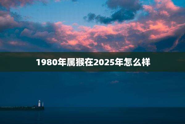 1980年属猴在2025年怎么样