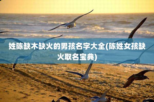 姓陈缺木缺火的男孩名字大全(陈姓女孩缺火取名宝典)