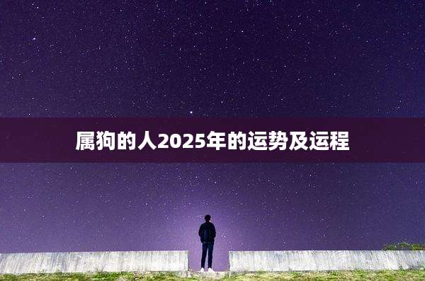 属狗的人2025年的运势及运程