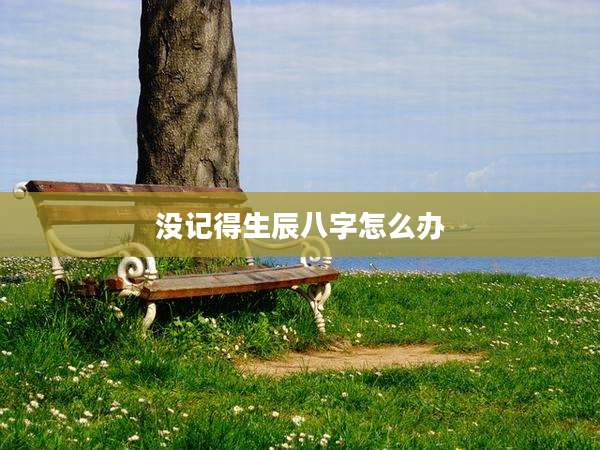 没记得生辰八字怎么办