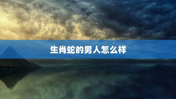 生肖蛇的男人怎么样