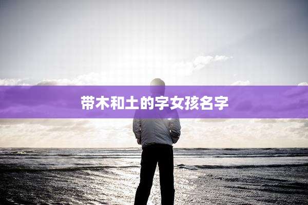 带木和土的字女孩名字