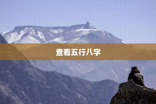 查看五行八字