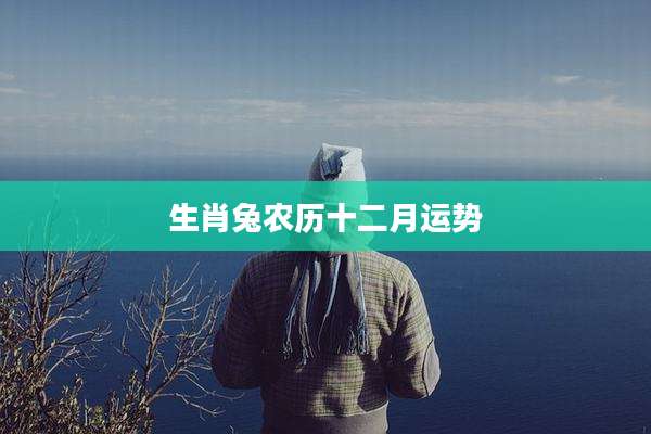 生肖兔农历十二月运势