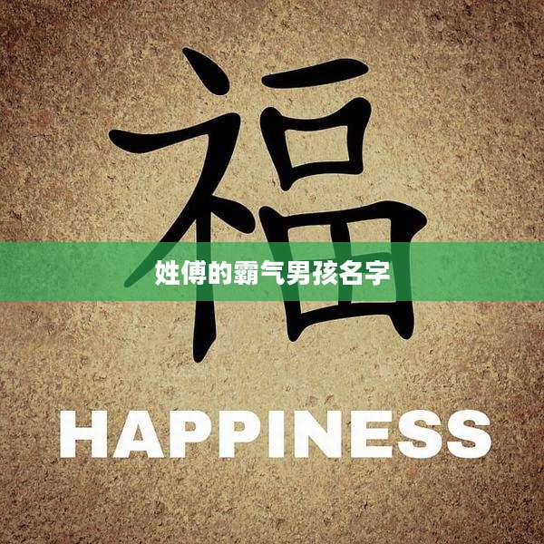 姓傅的霸气男孩名字