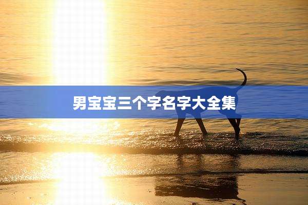 男宝宝三个字名字大全集