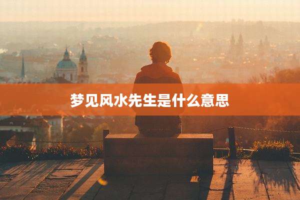 梦见风水先生是什么意思