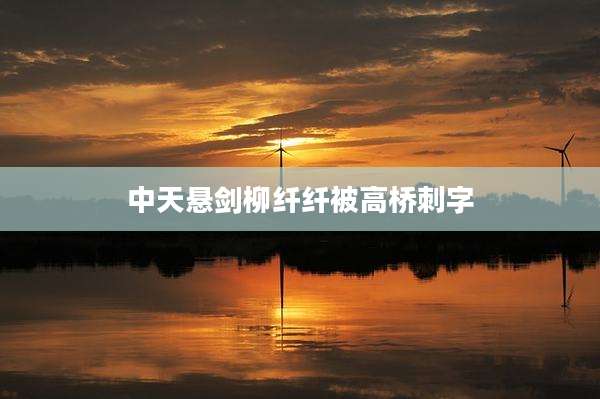 中天悬剑柳纤纤被高桥刺字