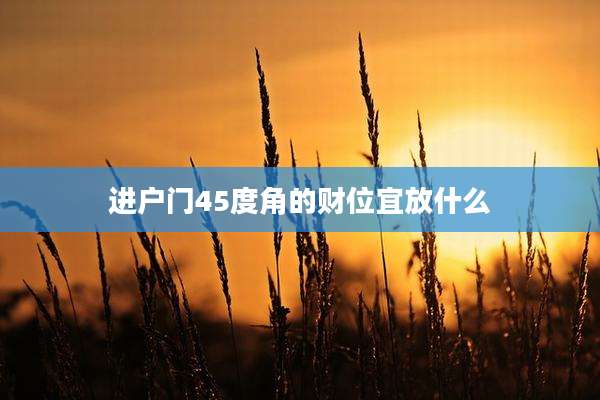 进户门45度角的财位宜放什么