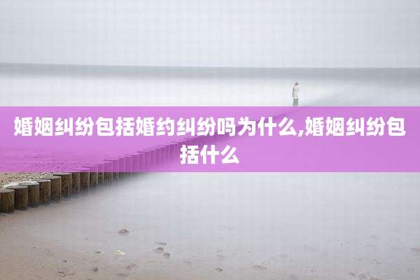 婚姻纠纷包括婚约纠纷吗为什么,婚姻纠纷包括什么