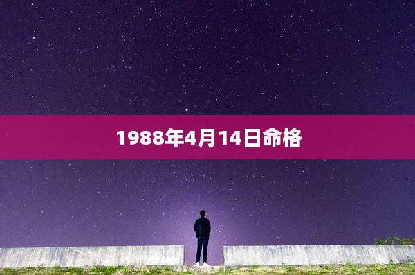 1988年4月14日命格