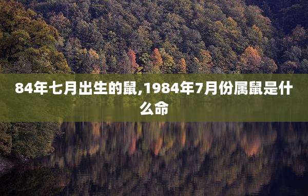 84年七月出生的鼠,1984年7月份属鼠是什么命