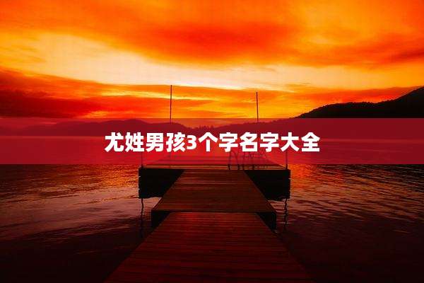 尤姓男孩3个字名字大全