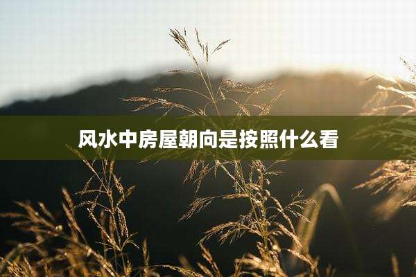 风水中房屋朝向是按照什么看