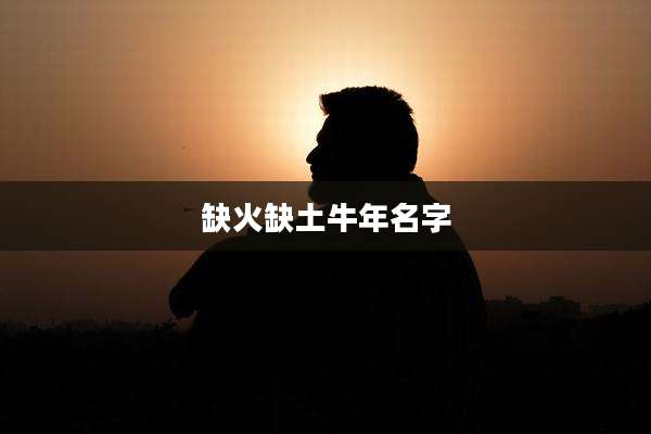 缺火缺土牛年名字