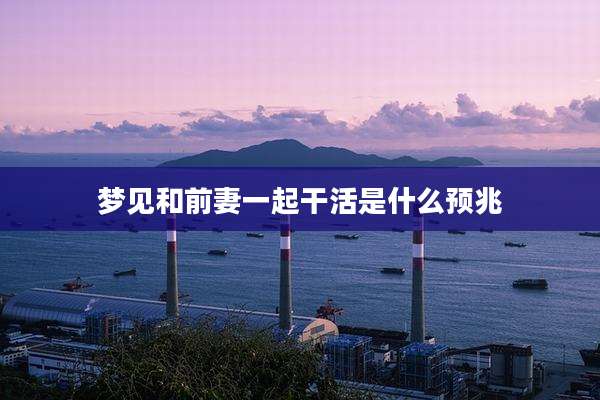 梦见和前妻一起干活是什么预兆