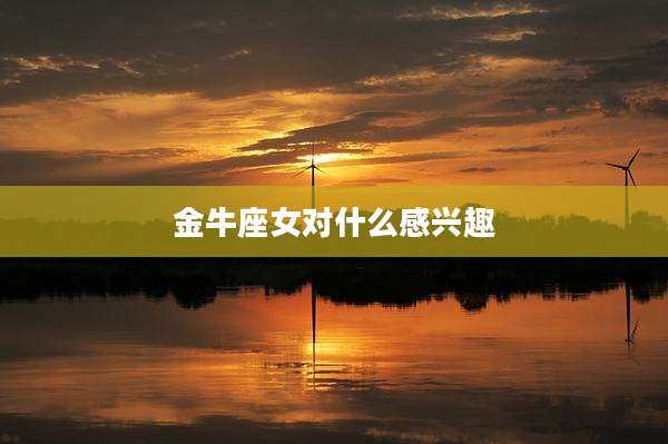 金牛座女对什么感兴趣
