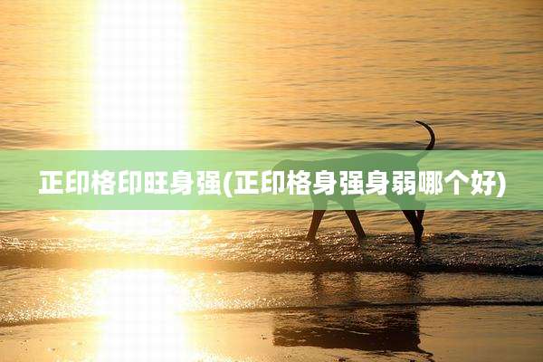 正印格印旺身强(正印格身强身弱哪个好)