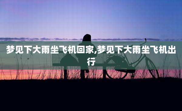 梦见下大雨坐飞机回家,梦见下大雨坐飞机出行