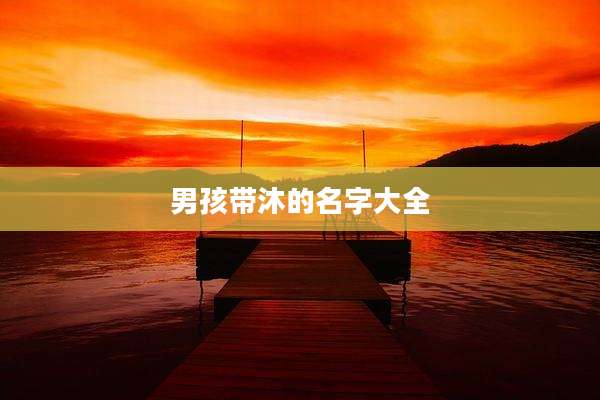男孩带沐的名字大全