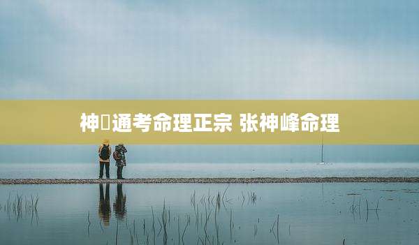 神峯通考命理正宗 张神峰命理
